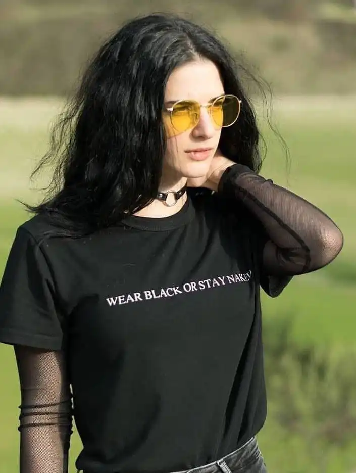 Wear Black Or Stay Naked T Shirt Tumblr Inspired Grunge Aesthetic Tee Women Casual Tshirt Summer Outfit Graphic Tees T Shirts Aliexpress