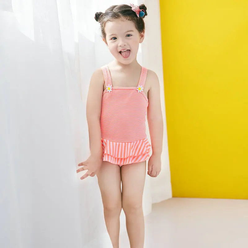 

Baby Girl One-piece Swimsuit lovely girl Swimwear Bathing suits Striped Beach Wear for Toddler Kids Bikini Children 2019-701