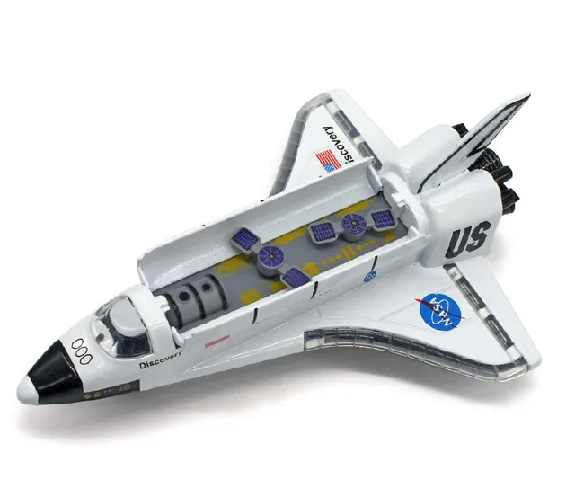 New Alloy Space Shuttle Die Cast Space Craft Space Plane SpaceShip Model 19Cm Length With Light Music For Kids Toys 6