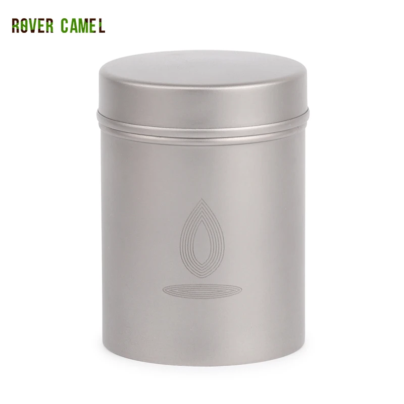 

Rover Camel Outdoor pure titanium tea caddy airtight canister metal can chinese tea accessories for travel tea box tankTa8605