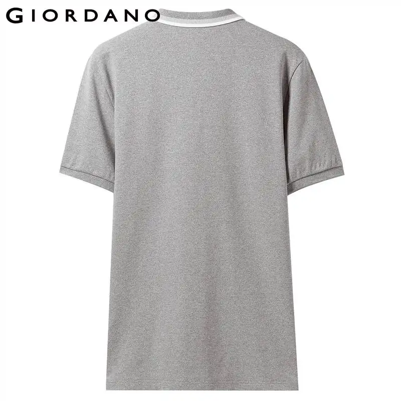 Giordano футболка Polo slim fit с короткими рукавами вышивкой якоря на груди имеет