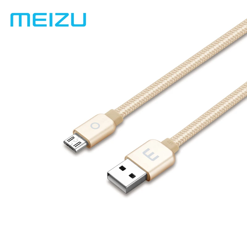 Оригинальный Meizu Micro USB кабель Металл 2A Быстрая зарядка Нейлон Плетеный 1 2 м для M6