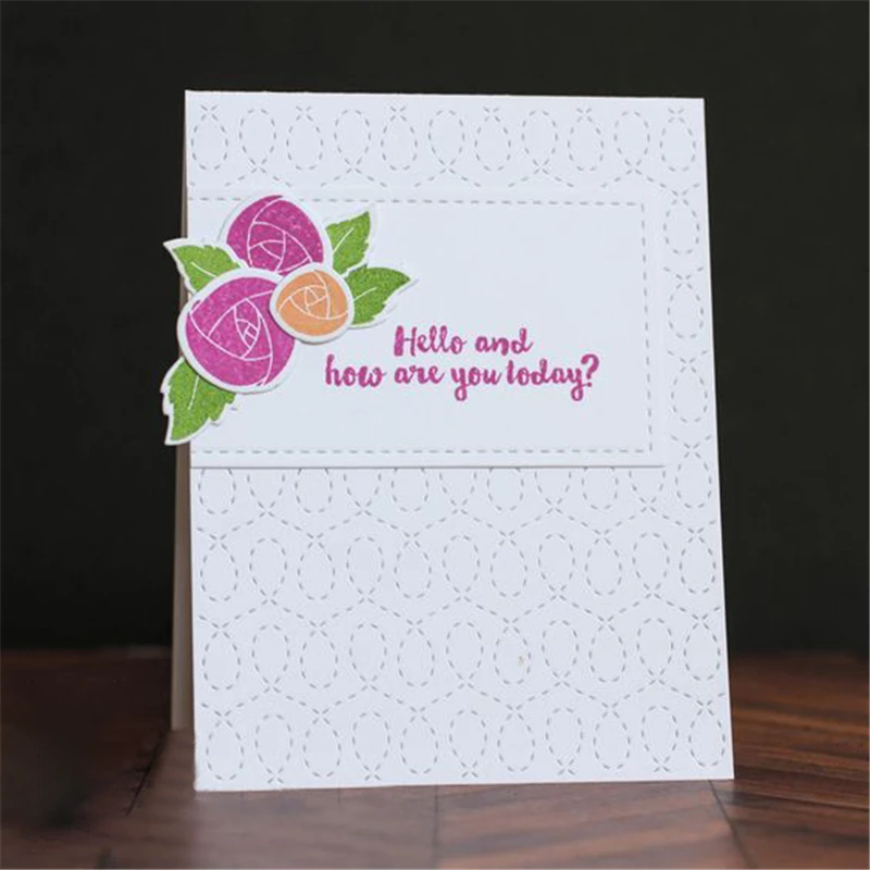 

DiyArts Stitched Pattern Line Background Metal Cutting Dies Plates Scrapbooking Craft New 2018 Embossing Stencil Cards Making