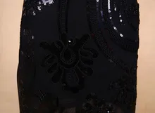 BLINGSTORY brand clothes shop newest desinger beading sequin flower black club dress Dropshipping KR3077-5