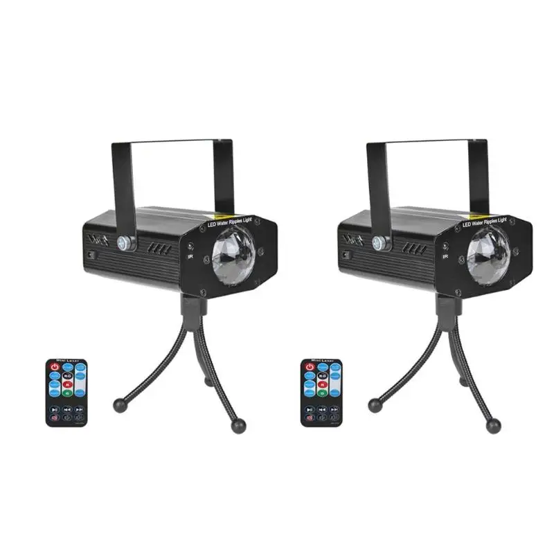 

LED Stage Light Mini Water Ripples Mini RGB Laser Projector with Remote Control Stage DJ Disco KTV Effect Lamp