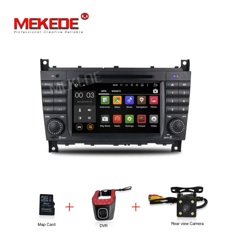 Sale Android 7.1 Car DVD for Mercedes/Benz C Class W203 2004-2007 c200 C230 C240 C320 C350 CLK W209 2005 headunit GPS Radio WiFi 4G 0