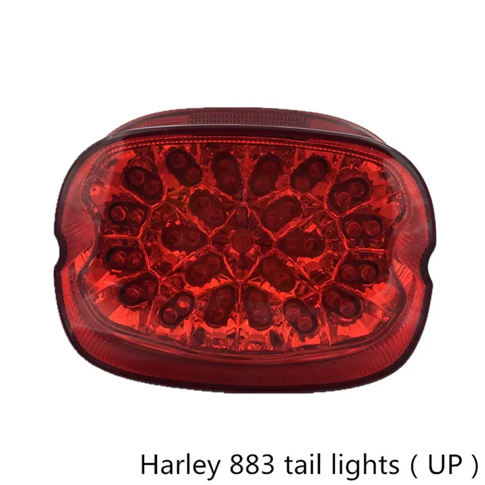 Дымчатый, прозрачный, красный светодиодный светильник указатели поворота для Harley Sportster XL FLHR FLHRCI FXD Dyna Road King скользит - Цвет: Red