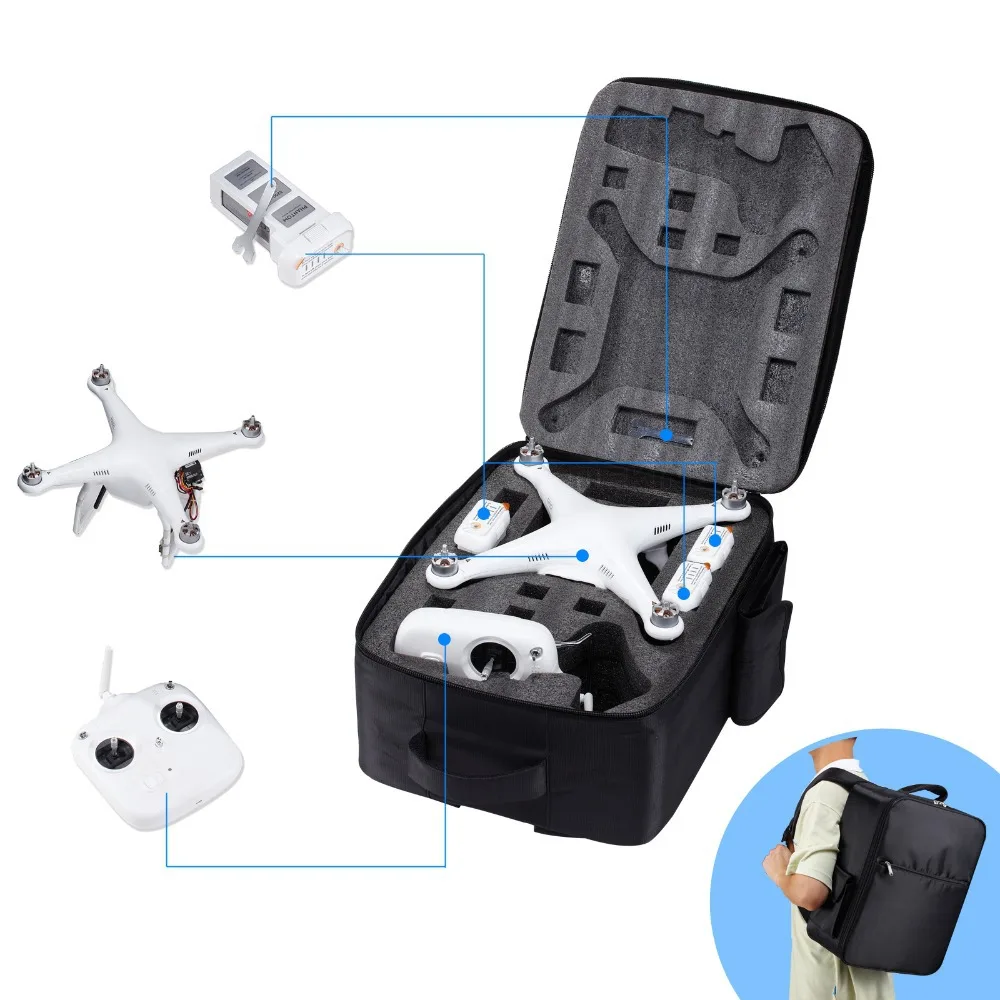    DJI Phantom 3/2 Vision + Walkera QR X350 Pro Drone Quadcopter fpv Mochilas    