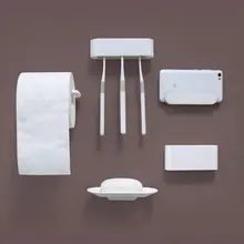 Ecofresh ванная комната комплект из пяти предметов 3 м крюк мыльница зубная щетка коробка бумажное полотенце держатель мобильного телефона