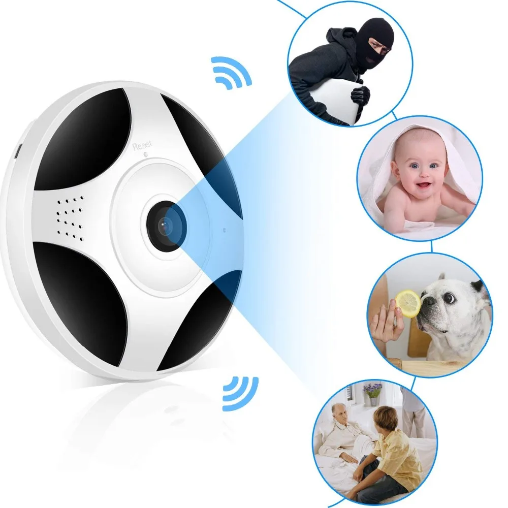BESDER панорамная Wi Fi камера 360 градусов HD 1080P 960P беспроводная IP для домашней системы