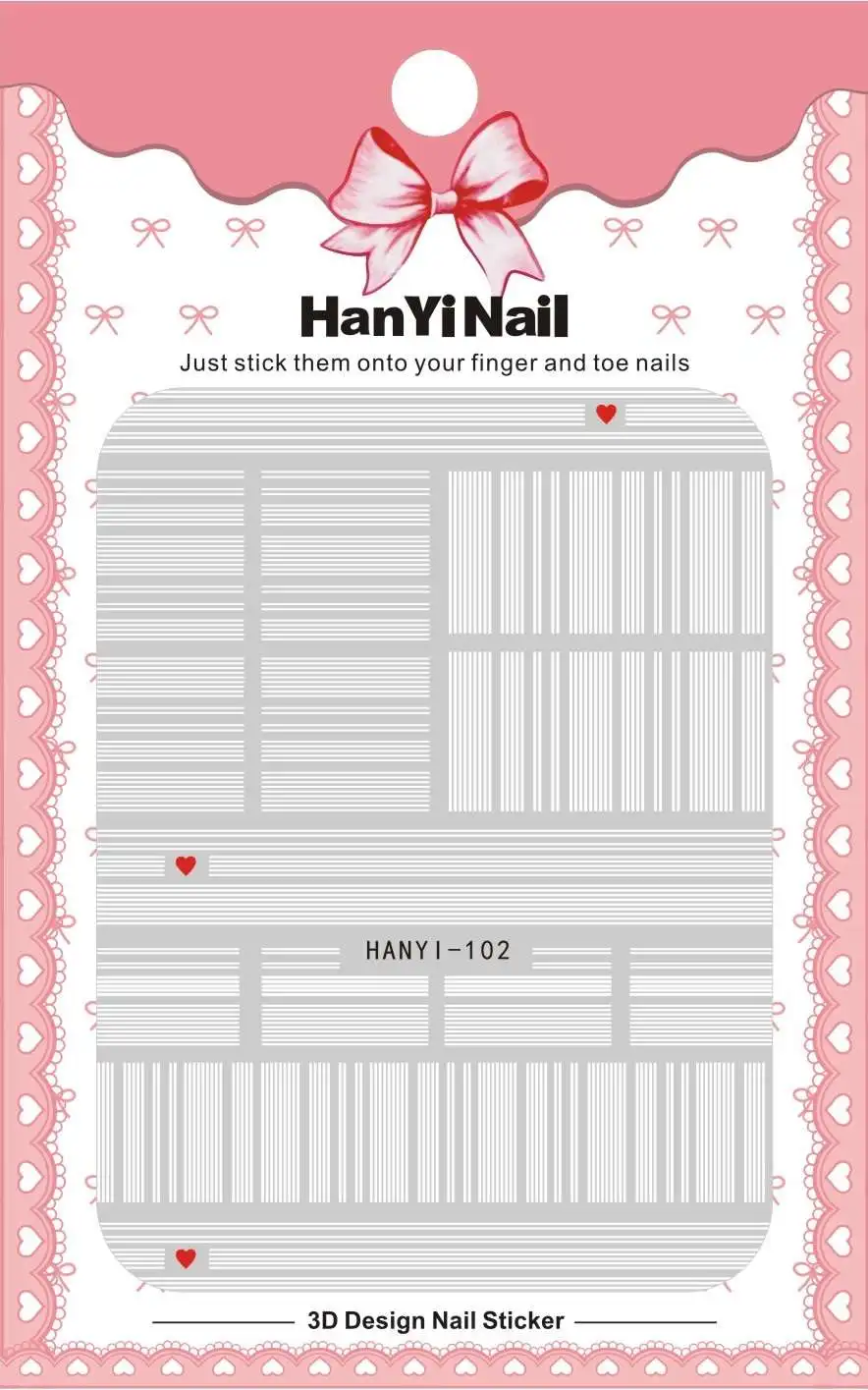 3 листа 22 Тип японский ультратонких ногтей, наклейки конструкции клейкие стикеры 3D на ногти Nail Art Наклейки Makep искусство украшения HanYi082-103 - Цвет: HANYI102 3 sheet