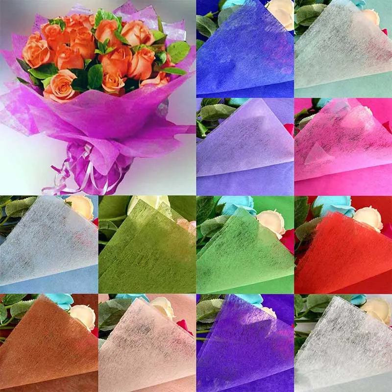 

42pcs/lot Solid Color Tissue Paper Wrapping Tissue Floral Wraps DIY Flower Packing Paper Xmas Tissue Wrapping Paper Gift