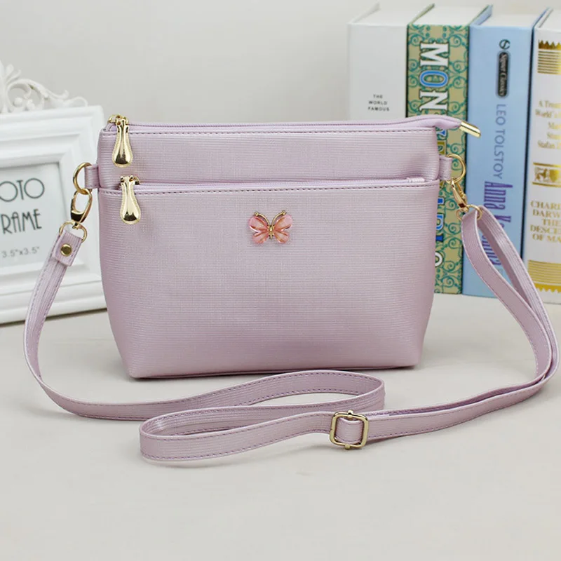 Cute Women Girls Bowknot Small Handbag PU Leather Purse Shoulder Bag