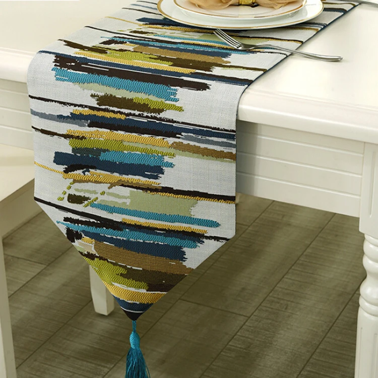 Fashion City colourful table runner color striped High-end modern tea table flag wedding colorful tablecloth european mordern Fashion City colourful table runner color striped High-end modern tea table flag wedding colorful tablecloth european mordern