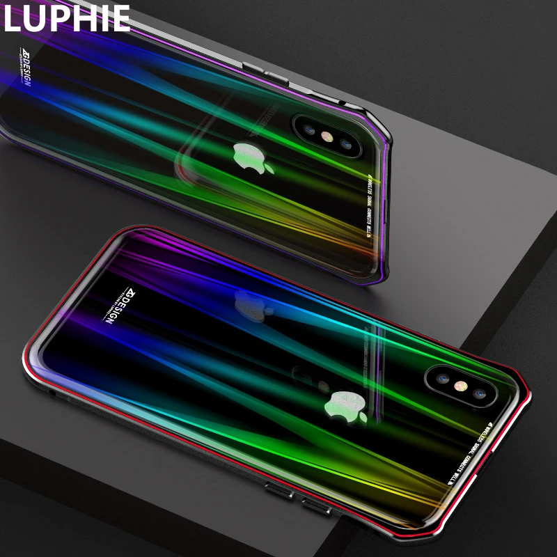 Чехол для iPhone X Роскошный Жесткий магнитный металлический алюминиевый сплав