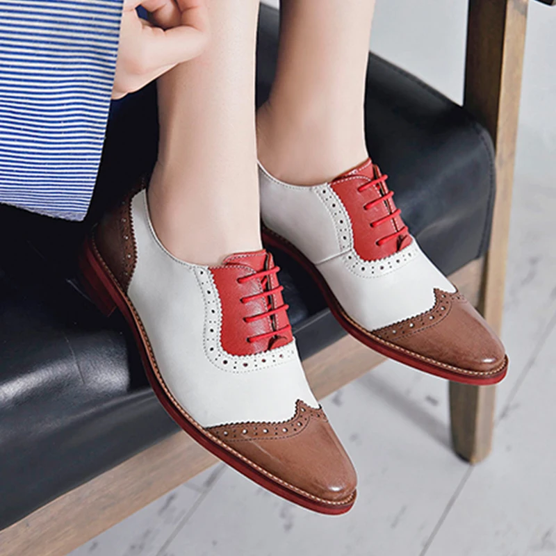 women's leather oxford
