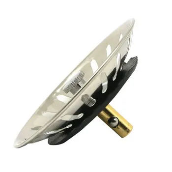 

1 PC Stainless Steel Sink Brass Strainer Waste Plug Drain Stopper Filter Basket Cook Kitchen Tools 8 CM Diameter Filters