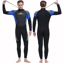 Профессиональный Для мужчин 3 мм неопрена Мокрые одежды спорта людей зима Термальность Лето Защита от солнца-защитой цельный костюм для подводного плавания подводной охоты трубка
