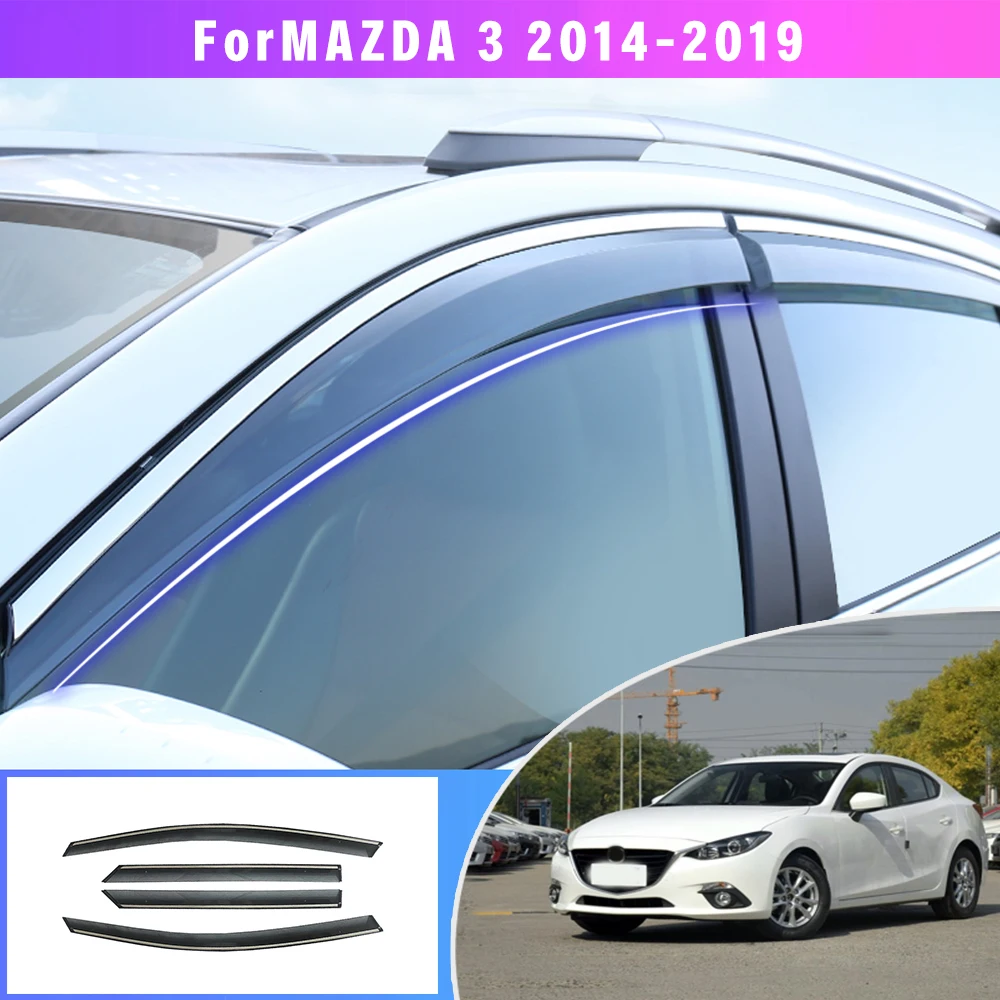 Козырёк от солнца и дождя для Mazda 3 Axela Hatchback/Sedan 2014 2015 2016 2017 2018|Навесы укрытия| |