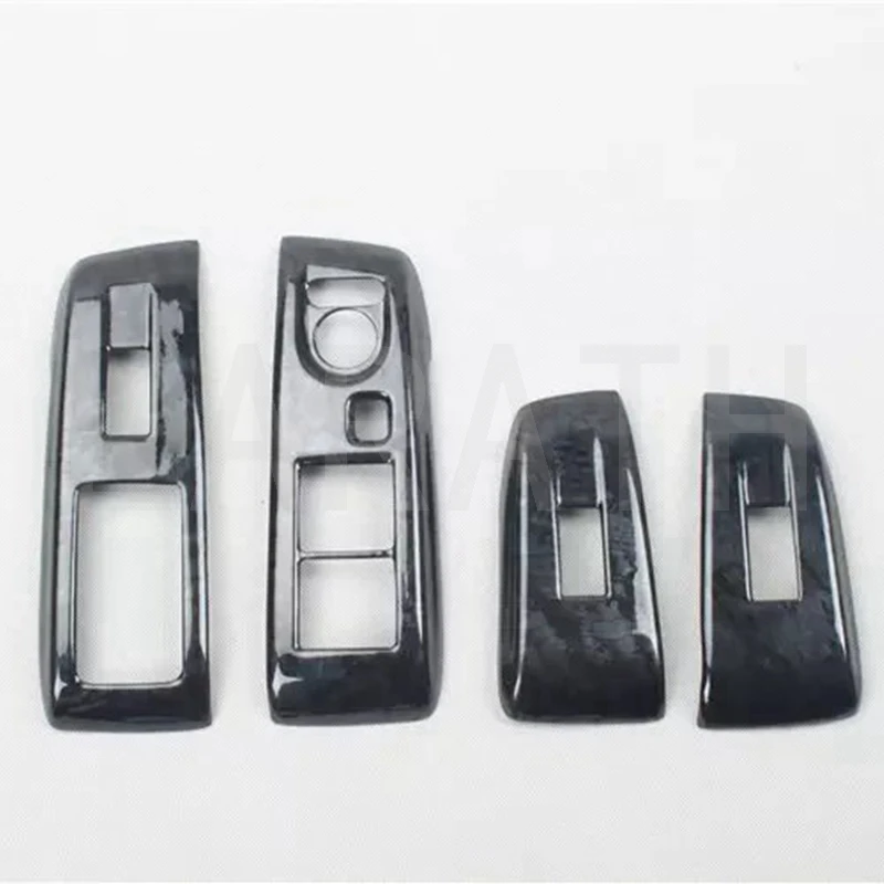 Для Honda City 2008-2012 карбоновое волокно LHD дверное окно стеклянная панель подлокотник лифт для кнопки переключателя крышка литья автомобиля Стайлинг 4 шт
