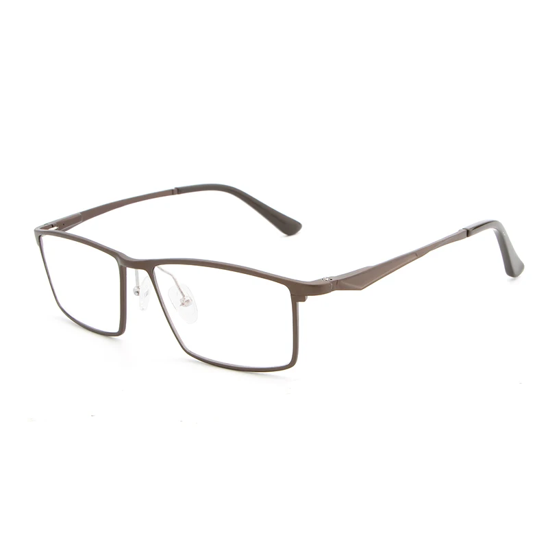 HDCRAFTER мужские и женские оптические оправы, оправы для очков, коммерческие очки, модные очки по рецепту, алюминиевая оправа - Цвет оправы: Brown