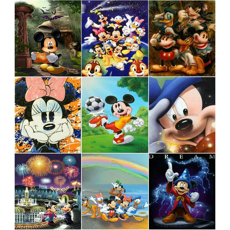 

DIY 5D Diamond Embroidery Pattern diamond Paintings cross stitch Mickey picture Rhinestones Diamond Mosaic Minnie Kits