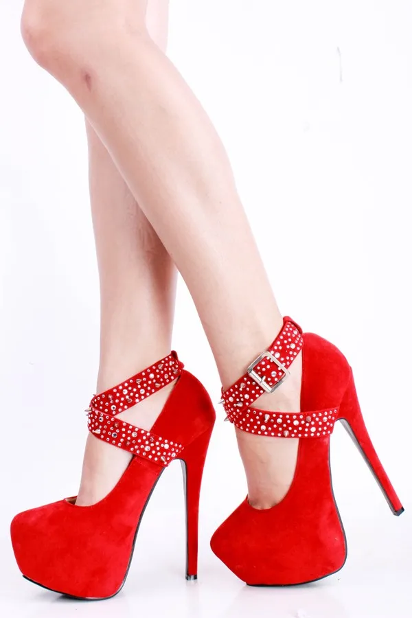 Heels Ursprüngliche Größe Plus Kappe Nieten Stilvolle 15 Pumpt Frau Absicht 4 Dünne Populäre Runde Schuhe Jr94551 Frauen Mode BnzwBFUrq