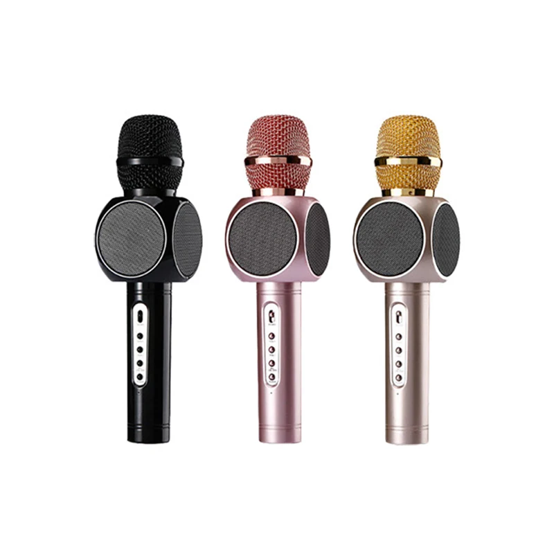

2018 High Quality E103 Microphone Wireless Bluetooth Speaker Handheld Karaoke Singing Recording Portable Player iOS / Android