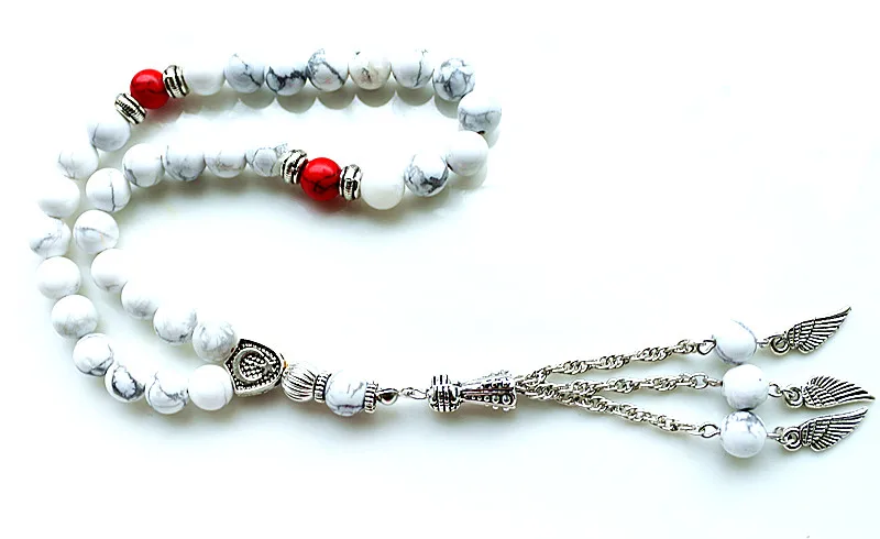 8mm round faceted howlite stone beds Round Shape 33 Prayer Beads - Image 3