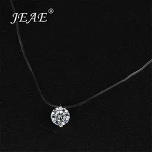 Прозрачное рыболовное ожерелье женское сердце невидимая цепочка ожерелье-чокер со стразами изысканное Ожерелье Подвеска на линии колье