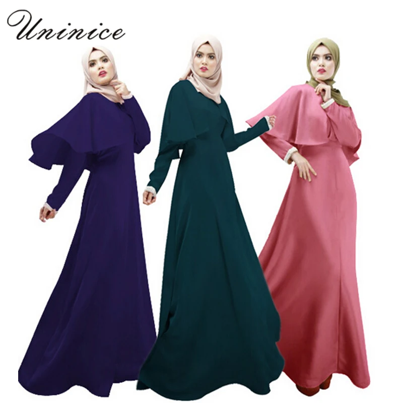 Uninice Plus Size Abaya Women Muslim Dress Turkish Robe Muslim Women