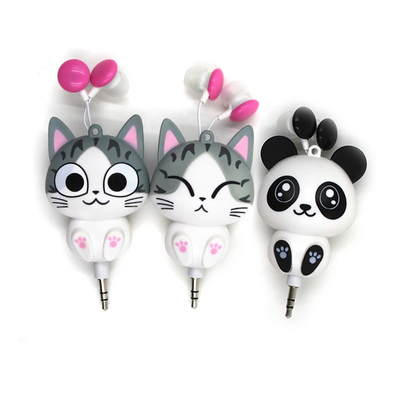 3 5 Mm Kabel Retractable In Ear Headset Kartun Kucing Panda Lubang Suara Klip Headset Mp3 Headphone Untuk Iphone 6 6s 7s Samsung Xiaomi Mp3 Headphones Headset Mp3mp3 Headset Aliexpress