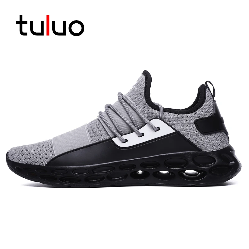 

TULUO New Men Running Shoes Breathable Mesh Outdoor Jogging Walking Mens Shoes Ultralight Sports Trainer Sneakers Big Size 39-46