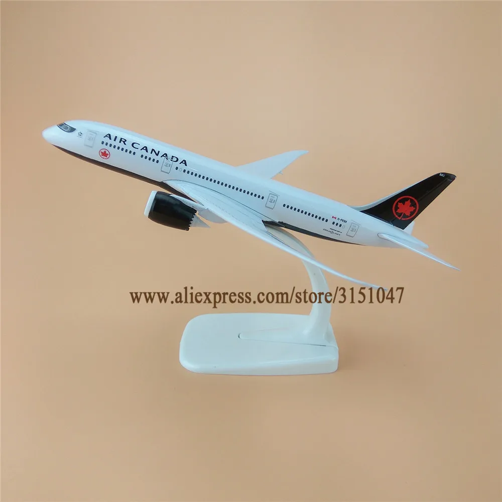 

20cm Black NEW Air Canada B787 Boeing 787 Airlines Plane Model Alloy Metal Diecast Model Airplane Aircraft Airways Gift