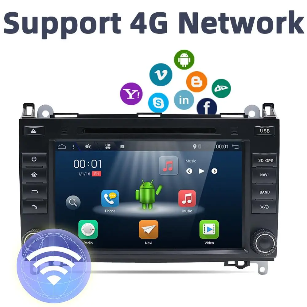  Bosion Android 9.0 Car DVD radio multimedia Octa 8 core for Mercedes Benz B200/W906/Sprinter/Volksw
