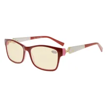 AH6208 Eyekepper янтарные тонированные линзы оптико-качество компьютерные очки для чтения с rx-состоянии ацетат кадр УФ и синий свет защиты