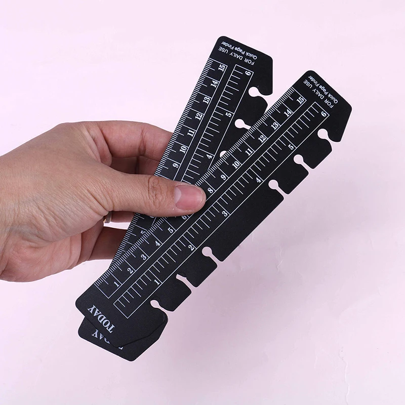 2PCS classic PVC 6 /7holes ruler for binder planner notebooks fine office school index bookmark accessories|Линейки| |