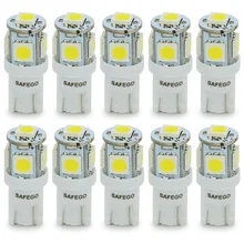 10 шт. автомобильные светодиодсветодиодный лампы T10 W5W 194 168 5 SMD