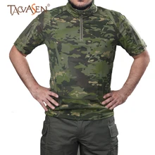 TACVASEN охотничья Футболка мужская быстросохнущая тактическая рубашка камуфляжная армейская футболка свободный солдат Рыбалка Туризм футболка SH-LMYD-01