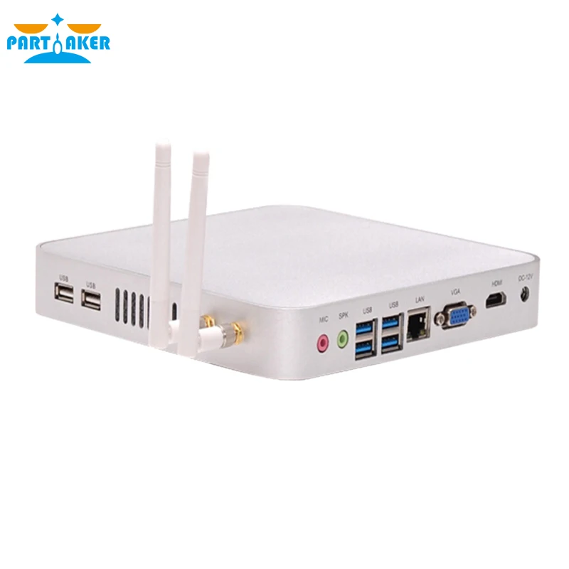 Fanless HTPC Living Home Computer With Celeron 1037U Processor Openelec XBMC 4 USB3 0 Ports