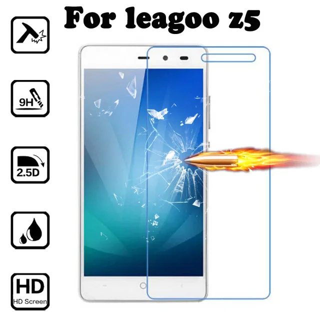 

For Leagoo Z5 Screen Protector Tempered Glass for Leagoo Z 5 Z5L Lte Z5C Premium 9H 2.5D 5.0 inch Protective Film Guard Case