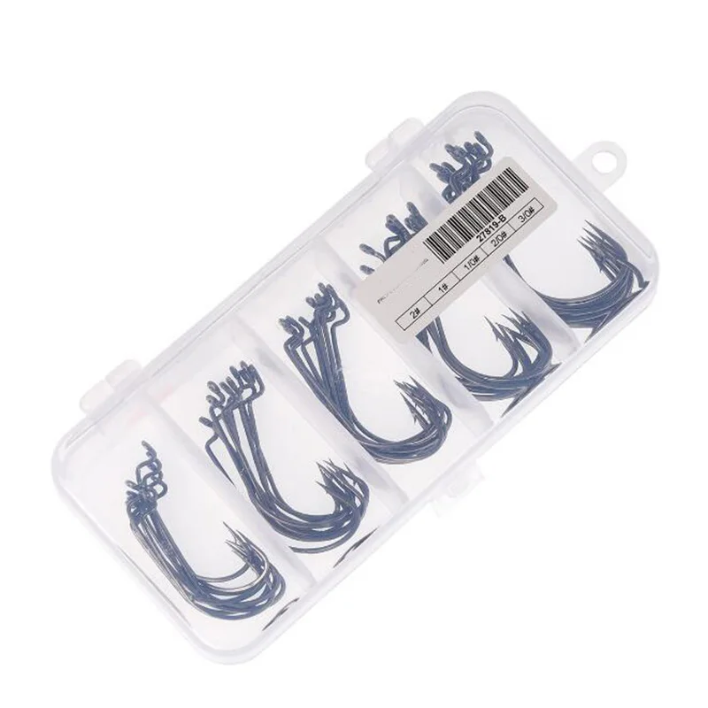 50Pcs/Box Wide Crank Fishing Hooks Carbon Steel Offset Fishhook 3/0#-2# Bass Barbed Carp Fishing Hook For Soft Worm Lure set 50Pcs/Box Wide Crank Fishing Hooks Carbon Steel Offset Fishhook 3/0#-2# Bass Barbed Carp Fishing Hook For Soft Worm Lure set