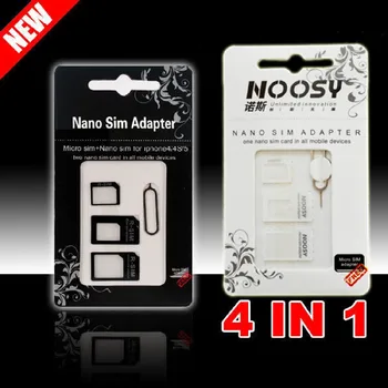 

Etmakit 4 in 1 Nano Sim Card Adapters+Micro Sim +Stander Sim Card SIM Card & Tools For Iphone 4g/5g/6g With Retail Box