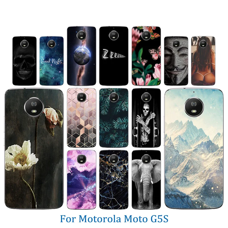 Чехлы для телефонов Motorola Moto G5s задняя крышка с крючком Прозрачный мягкий
