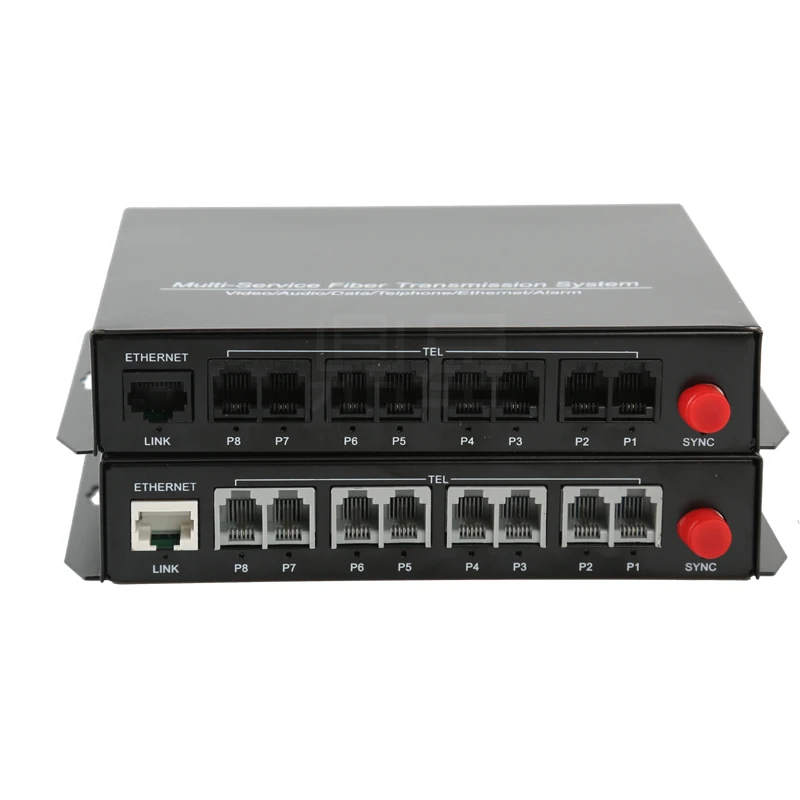 

High Quality 8 Channel PCM Voice Telephone Fiber Optical Media Converter With Ethernet FC Single mode 20Km