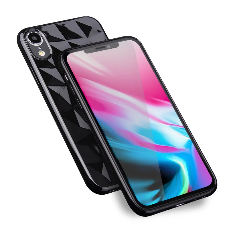 

Overfly Soft TPU Cover for iPhone X XS XS Max Ultra Thin Transparent Silicon Case for iPhone XR Phone Case with Diamond Pattern