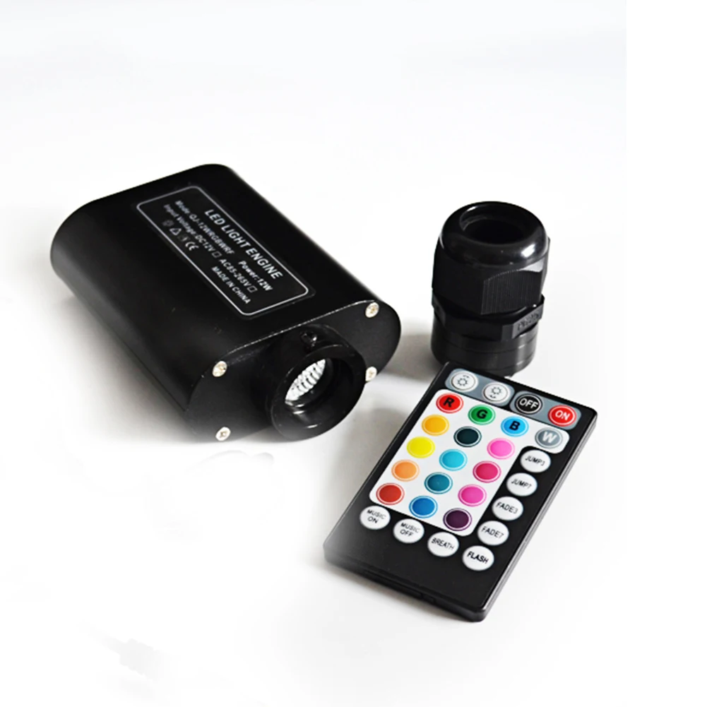 

Car Roof Emitter Portable Bedroom Star Sky Super Bright Restaurant Music Control Fiber Optic Light 12V Led RGBW 12W Decoration