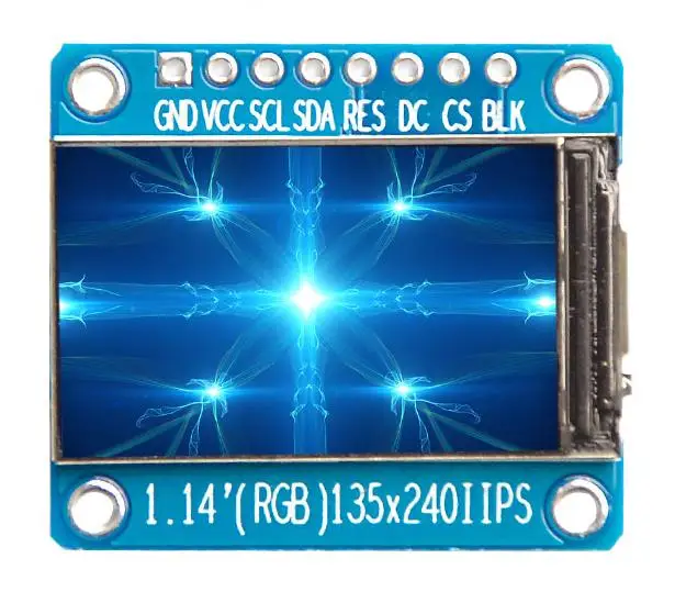 1,14 дюймовый дисплей модуль ips lcd TFT lcd модуль ST7789 HD цветной экран Full View 8pin 135x240 3,3 V SPI интерфейс