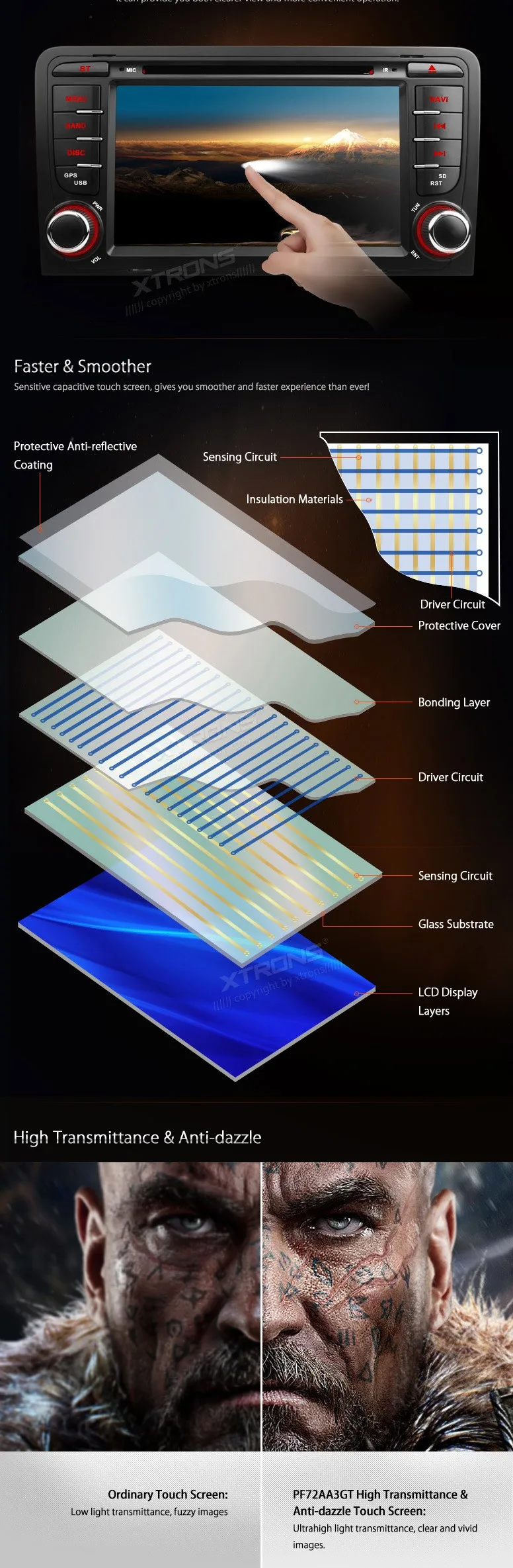 Discount 7" Capacitive Touch Screen Special Car DVD for Audi A3 2003-2013 & Audi S3 2003-2013 with External DVR Camera Support 1