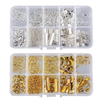 

2 Sets Jewelry Making Set JeweKlry Beading Making DIY Crafts Gold and Silver